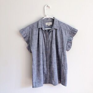 Tribals Birds Of Paradise Marianne B Ruffle Sleeve Shirt Cotton